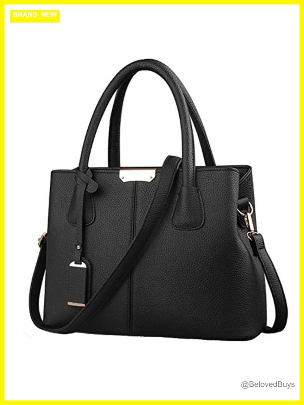 Synthetic Leather Satchel Handbag Tote Purse with Adjustable Strap